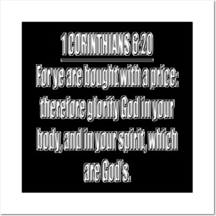 Bible Verse 1 Corinthians 6:20 Posters and Art